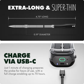 CHEF iQ Sense dishwasher-safe probes simplify cleanup after cooking.