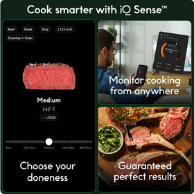 CHEF iQ Sense unlimited-range Bluetooth enables remote monitoring.