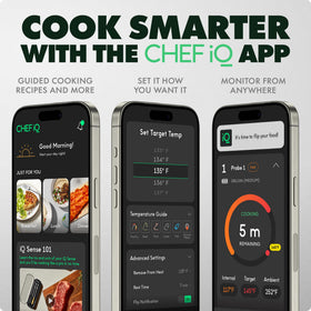 CHEF iQ Sense WiFi range enables remote monitoring during gatherings.