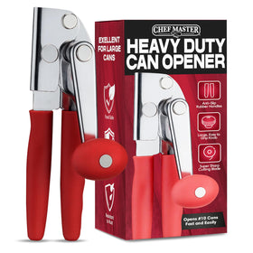 Chef Master commercial can opener with ergonomic handle for comfortable everyday use