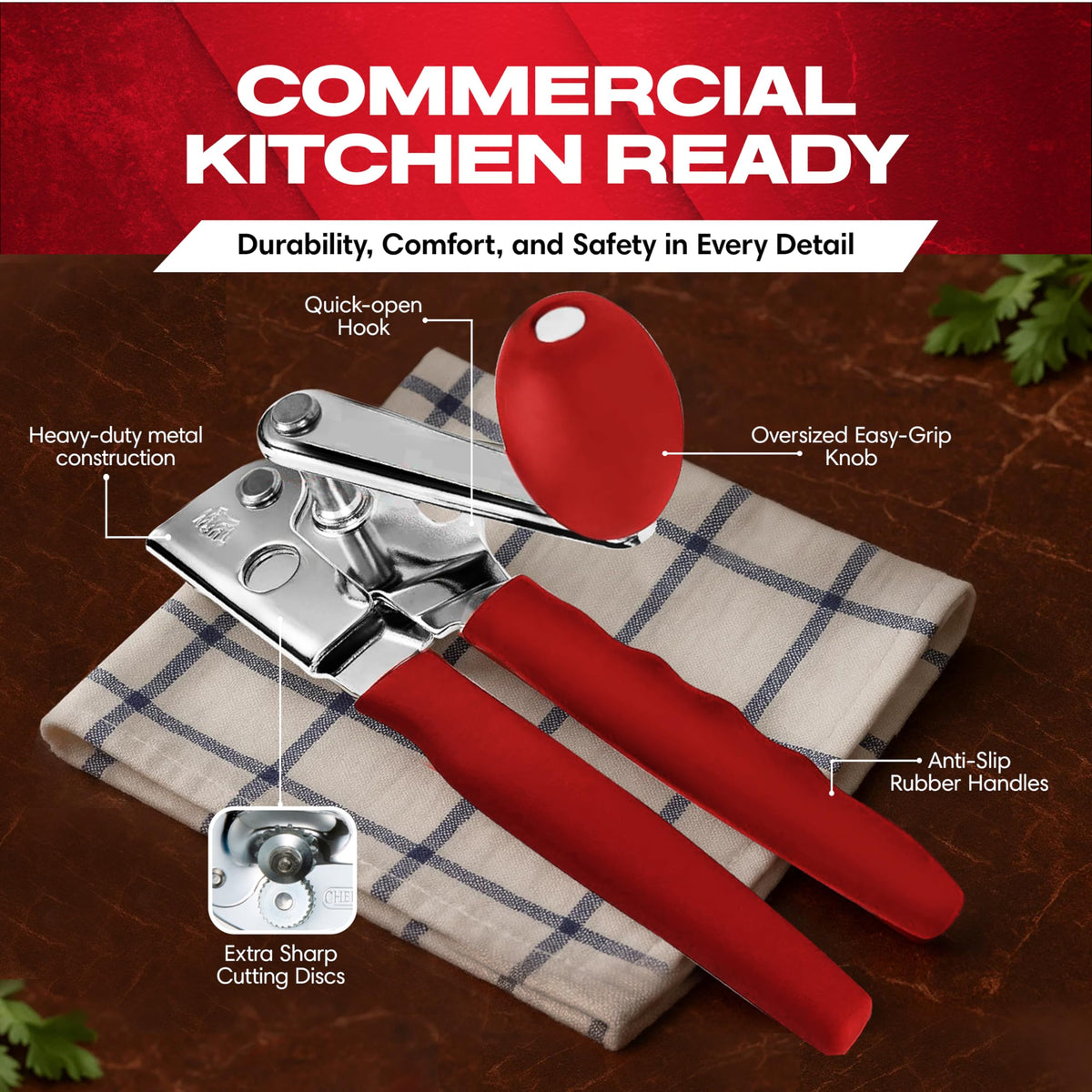 Chef Master stainless steel construction for lasting performance in busy kitchens