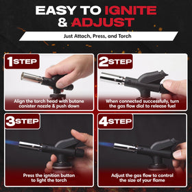 Chef Master compact torch with ergonomic design for comfortable use