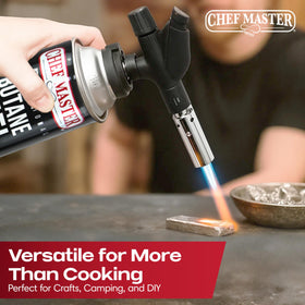 Chef Master refillable butane torch lighter with long burn reliability