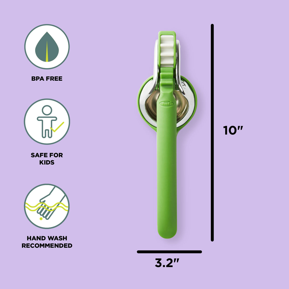 Chef'n FreshForce dual-gear mechanism boosts juice yield with less effort.