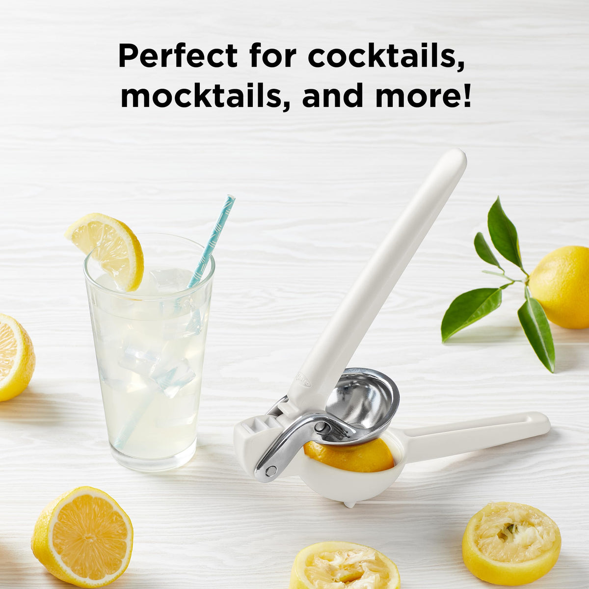 Compact, stylish Baking White finish keeps Chef'n FreshForce nearby in any kitchen.