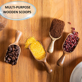 CHEF OLÉ smooth-handled wooden scoop with elegant farmhouse style.