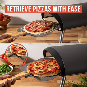 Chef Pomodoro safe oven transfer design supports pizzas and breads.