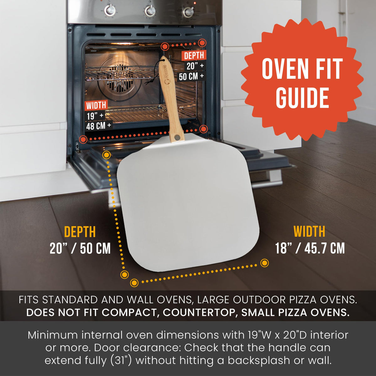 Chef Pomodoro wooden foldable handle provides comfortable grip and compact storage.