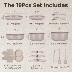 Chef Power ceramic nonstick saucepot 1.5qt in action for easy cleanup.