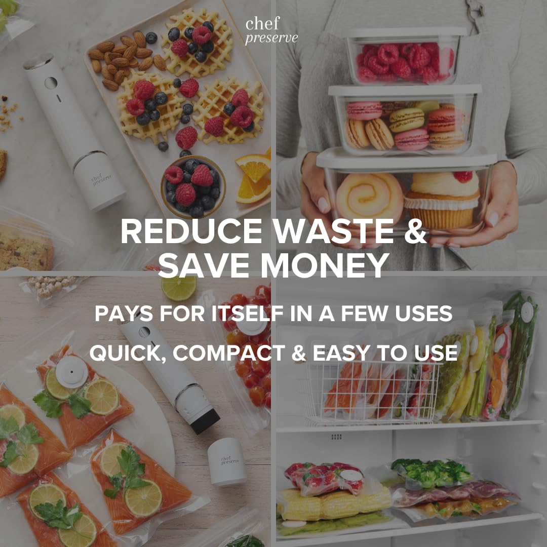 Chef Preserve fridge and pantry organization with clear glass for quick ID.
