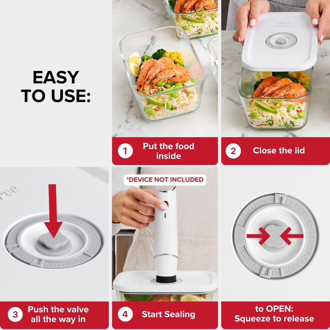 Chef Preserve compatible with handheld vacuum sealer for quick freshness.
