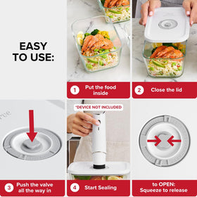 Chef Preserve compatible with handheld vacuum sealer for quick freshness.