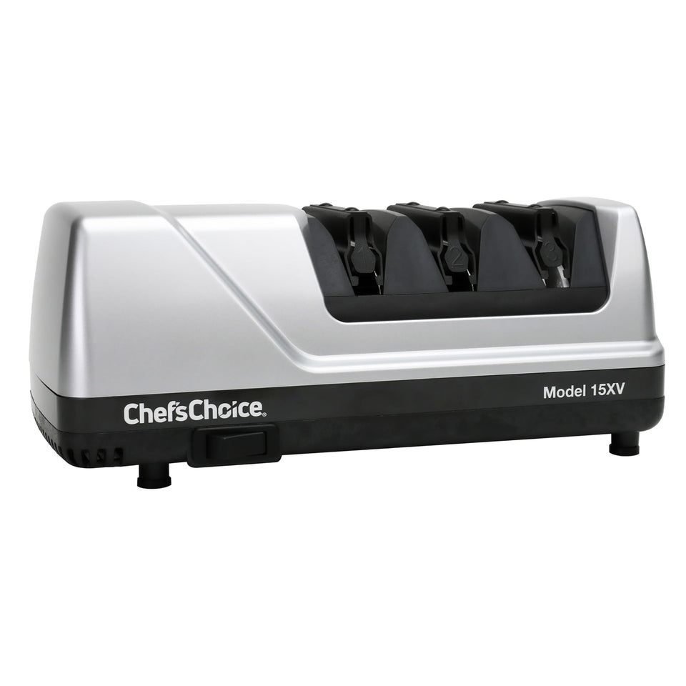 Chef's Choice EdgeSelect stage-one diamond sharpening for straight-edge knives delivers consistent bevels.