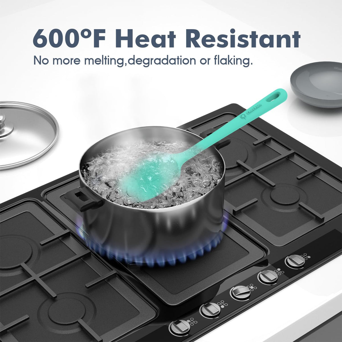 ChefAide dishwasher-safe silicone spatulas simplify cleanup after cooking.