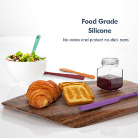 ChefAide flexible-sturdy balance spatula for precise scraping and mixing.
