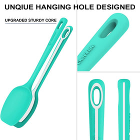 ChefAide seamless one-piece spatula design shown for quick cleanup and no food traps.