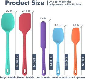 ChefAide spatulas demonstrating heat resistance up to 600°F for high-heat cooking.
