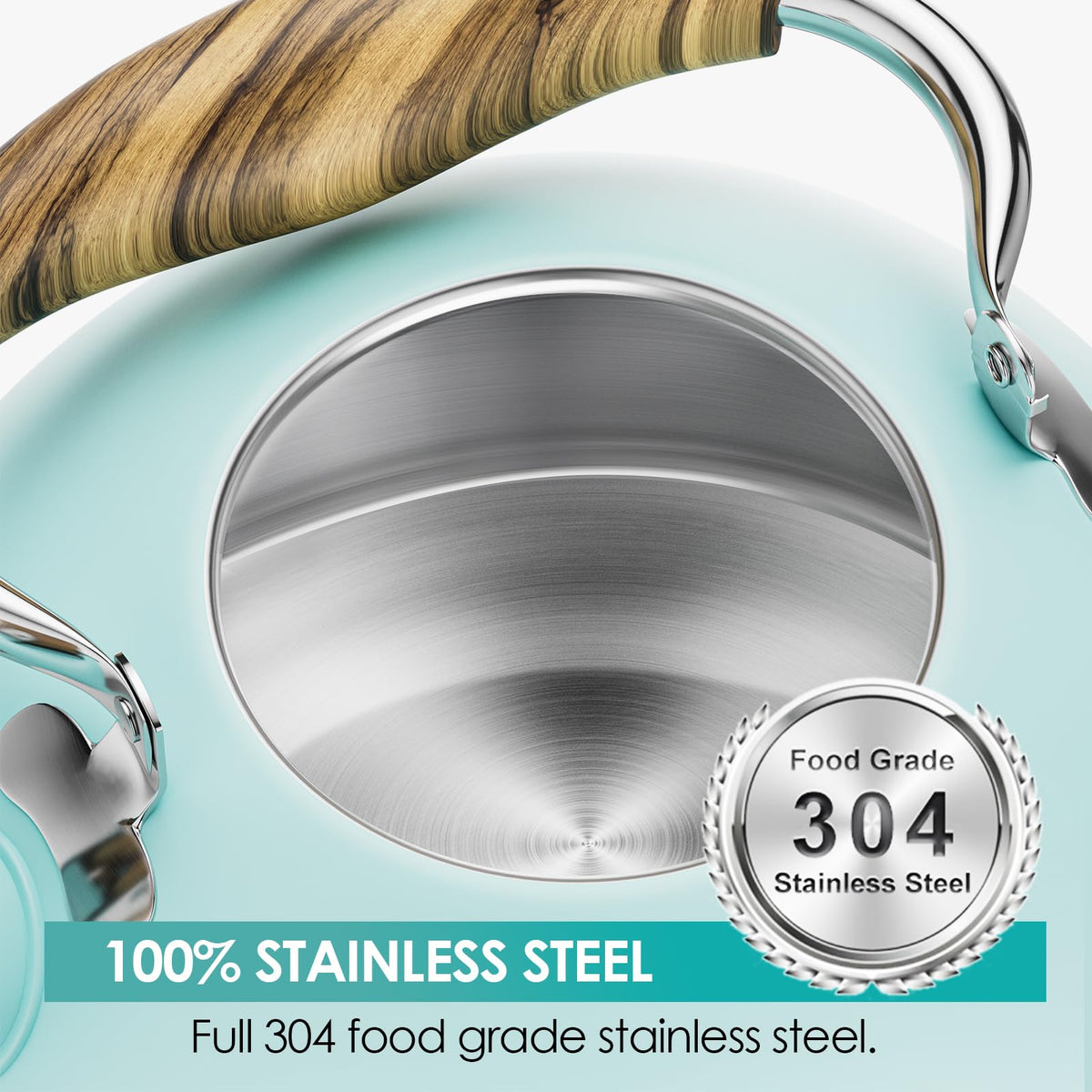 Chefbar 2.6-qt capacity tea kettle for multiple cups at once.
