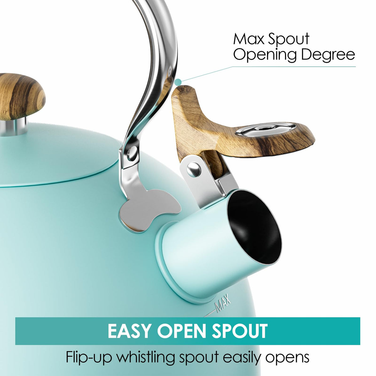 Chefbar cool-touch silicone handle for safe, comfortable pouring.