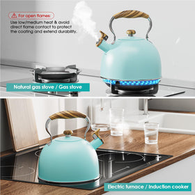 Chefbar easy-care kettle with rust-like spot cleaning guidance.