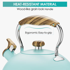Chefbar induction-compatible tea kettle for versatile stovetop use.