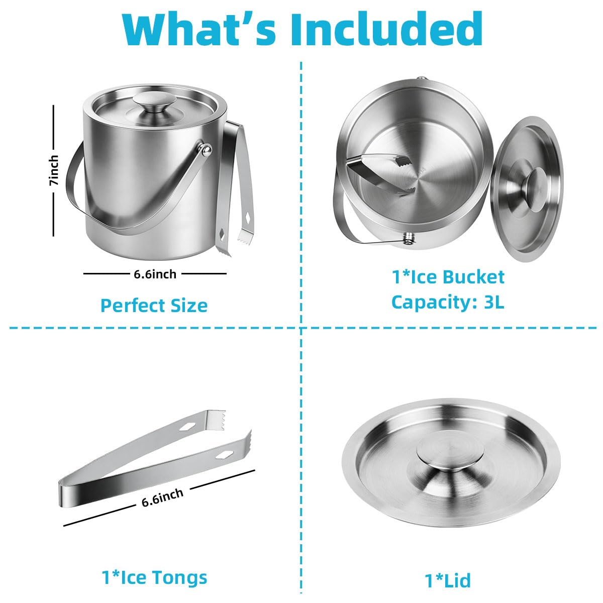 ChefBee double-wall ice bucket maintains cold temps at outdoor gatherings