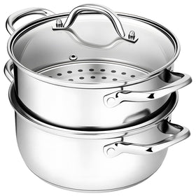 CHEFBEE steamer pot with basket for steaming vegetables and rice
