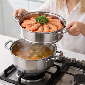 CHEFBEE steamer pot ideal for camping and outdoor cooking