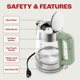 Cool-touch handle for safe, comfortable pouring