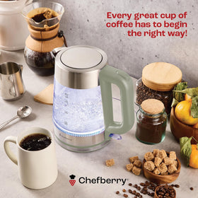 Chefberry kettle glass body highlights durability and clarity