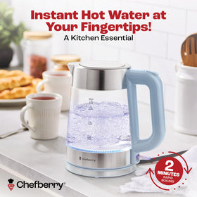 Chefberry 1500W rapid heat kettle delivers fast boil for busy mornings