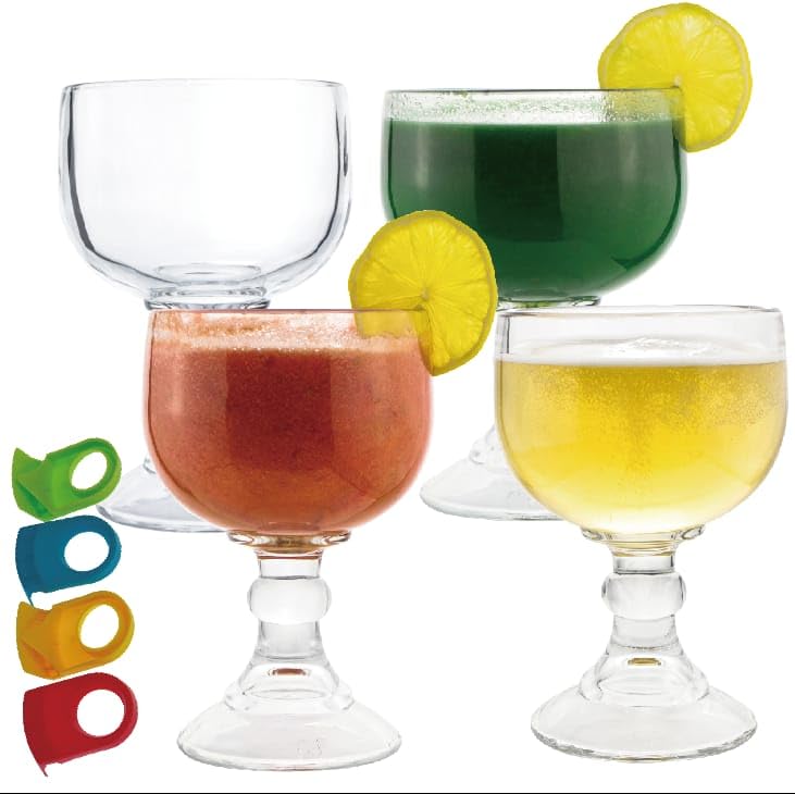 Chefcaptain lead-free crystal glass with colorful clips for organization