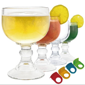 Chefcaptain Margarita Glass Schooner XL 26.5 oz, zero lead, ideal for margaritas.