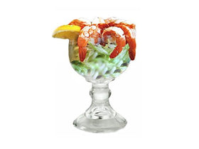 Chefcaptain shrimp cocktail serving glass in a clear goblet
