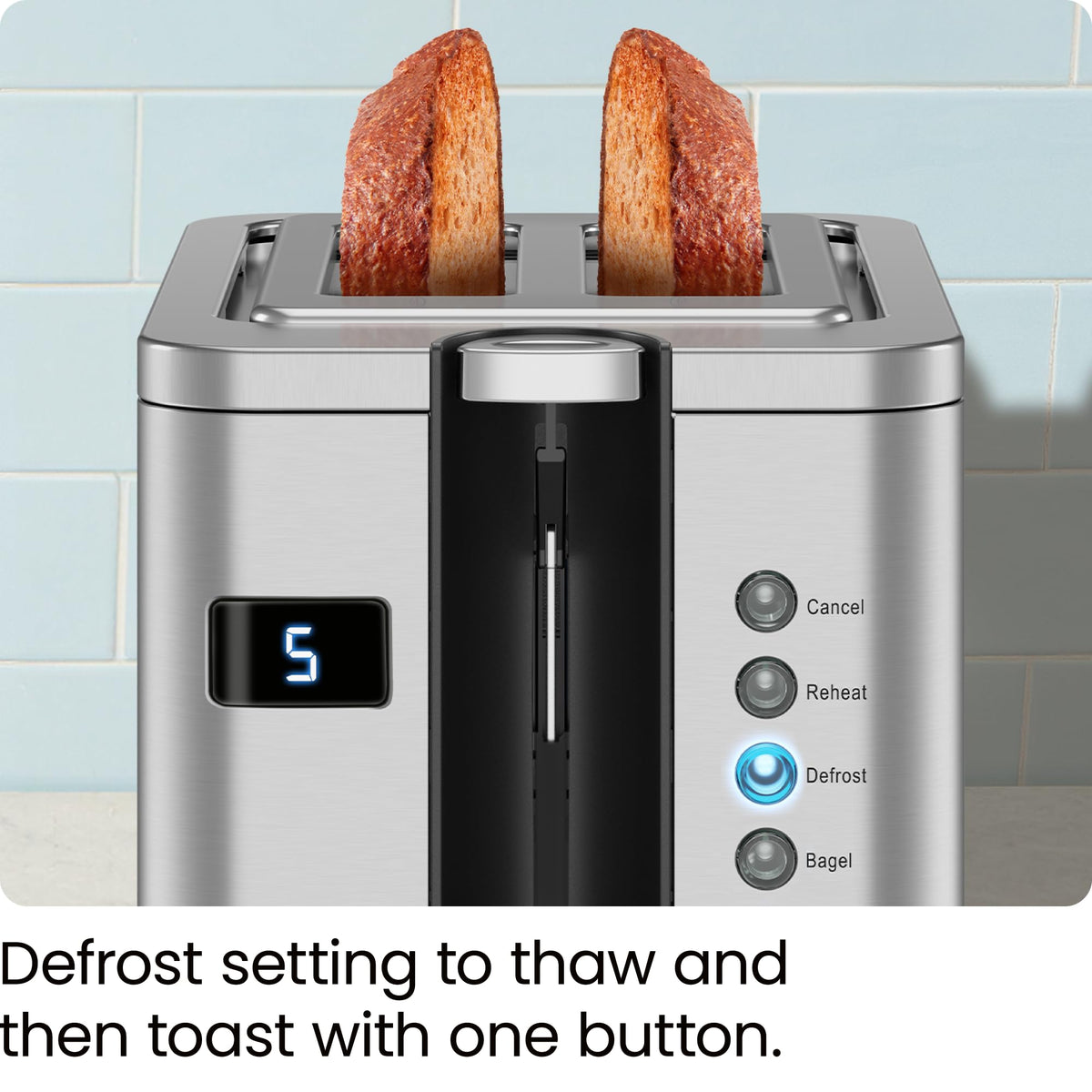 Chefman 2-Slice Toaster is cETL safety tested for reliable performance.