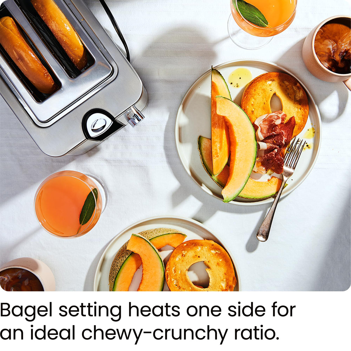 Chefman 2-Slice Toaster supports Defrost and Reheat modes for frozen items.