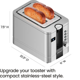 Chefman 2-Slice Toaster comes with a 1-year warranty for confidence.
