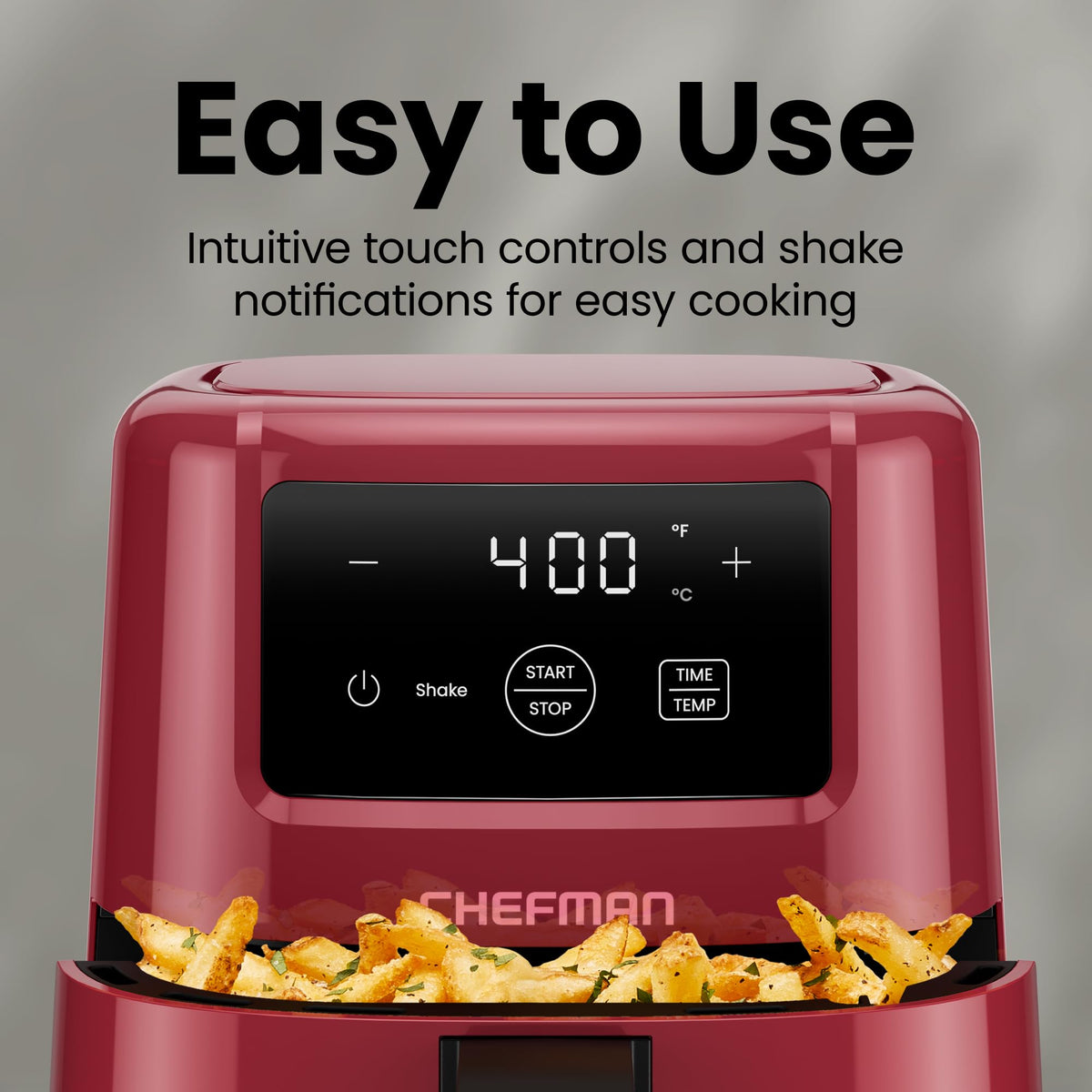 Chefman 2 Qt size is ideal for 1-2 servings and simple storage.