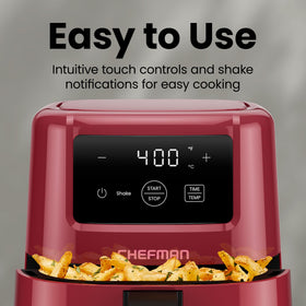 Chefman 2 Qt size is ideal for 1-2 servings and simple storage.