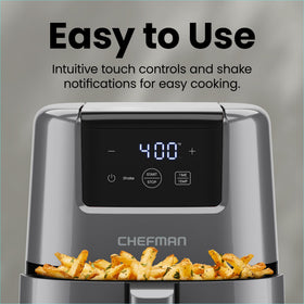 Chefman 2Qt Mini Air Fryer dishwasher-safe basket simplifies cleanup