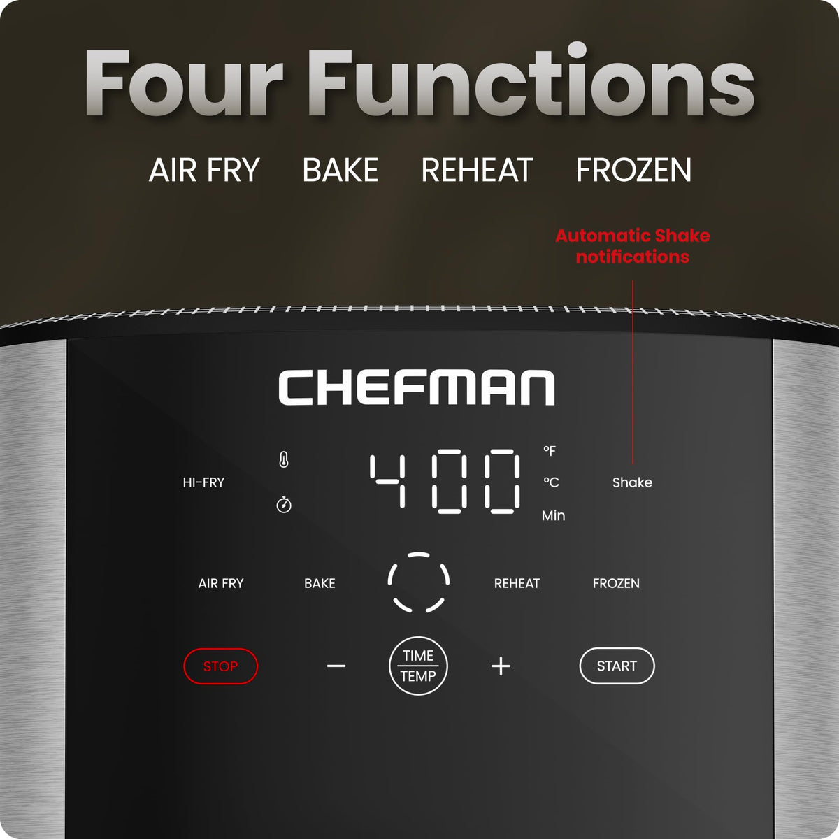 Chefman Air Fryer 8 Qt crispy fries prepared with Hi-Fry mode for extra crisp.