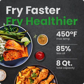 Chefman Air Fryer 8 Qt control panel for precise, easy-to-use settings.