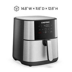 Chefman Air Fryer 8 Qt dishwasher-safe basket for effortless cleanup.
