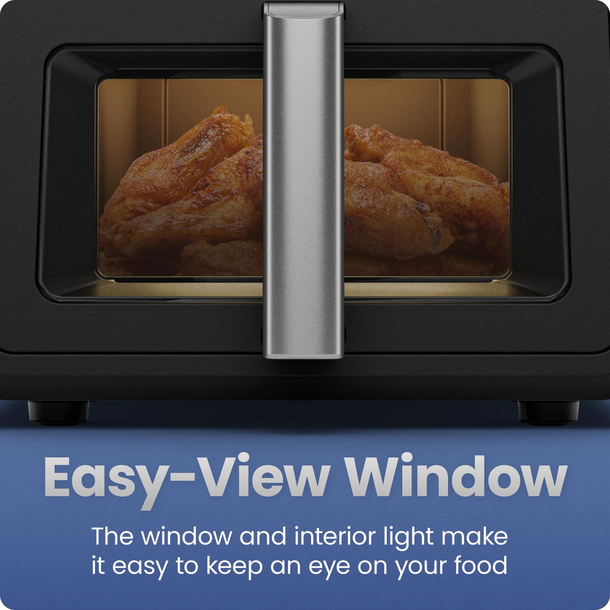 Chefman TurboFry 9QT easy-clean basket simplifies cleanup after cooking.