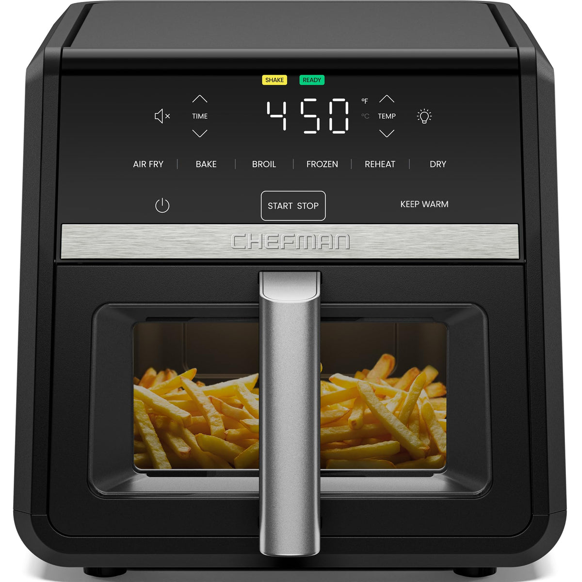 Chefman TurboFry 9QT front view highlights large capacity for family meals.