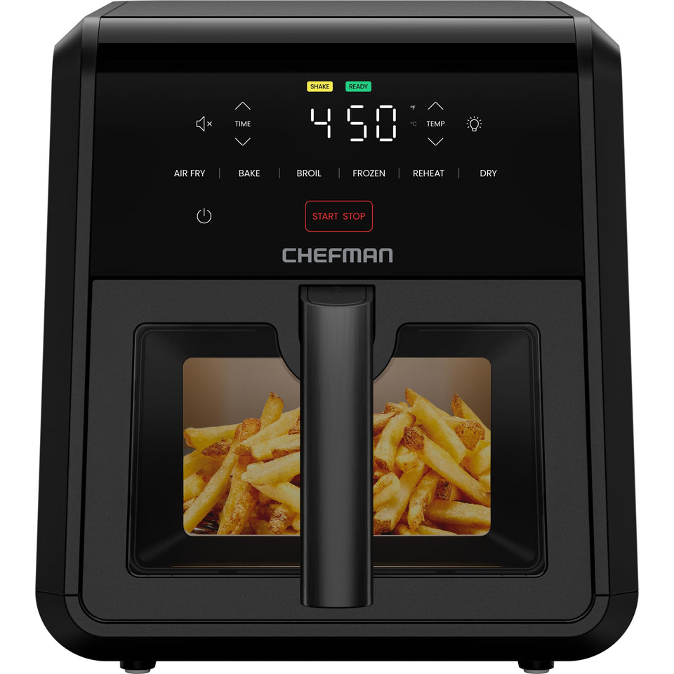 Chefman TurboFry 7Qt front view highlights roomy basket for family meals