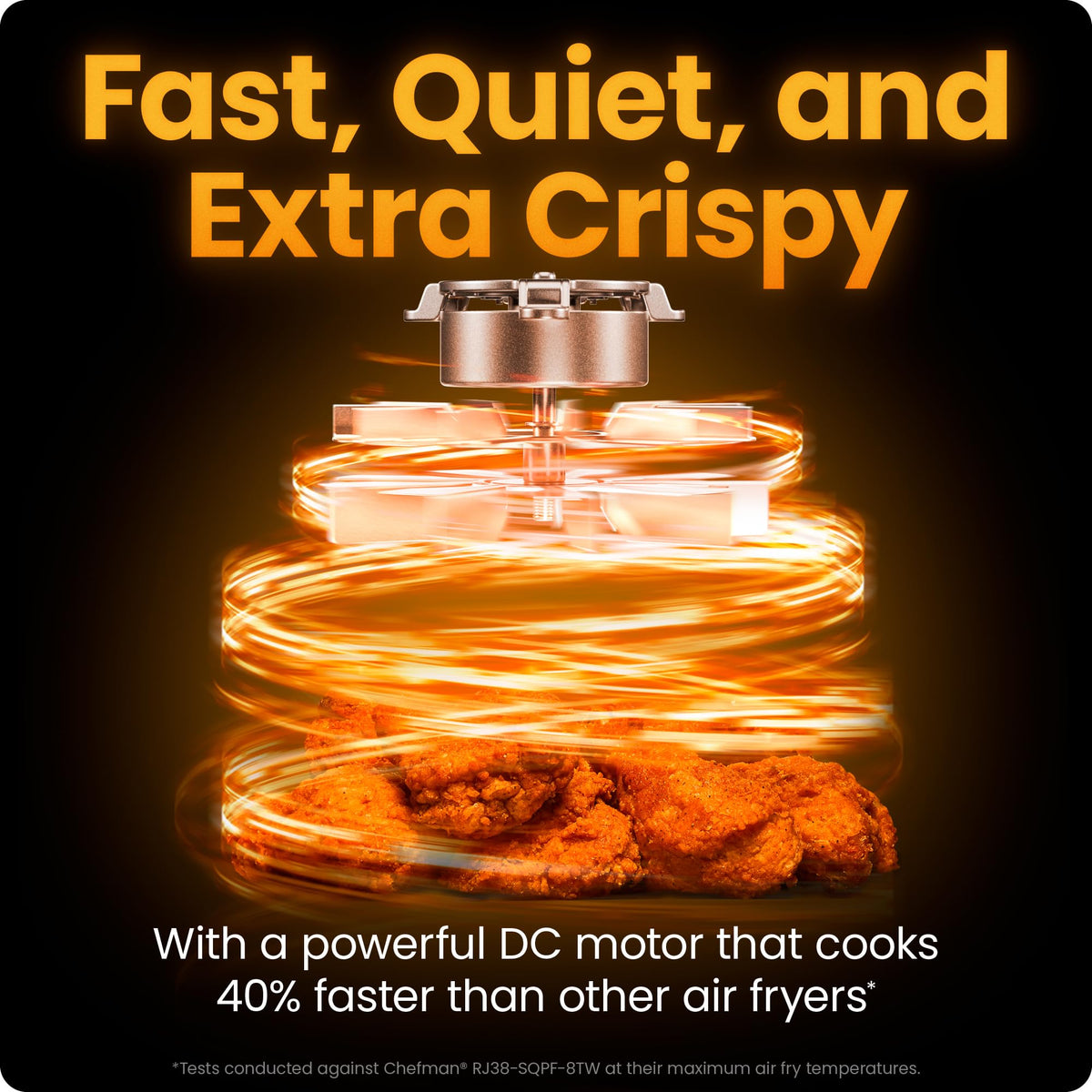 Chefman TurboFry 7Qt six-function panel enables air fry, bake, broil, and more