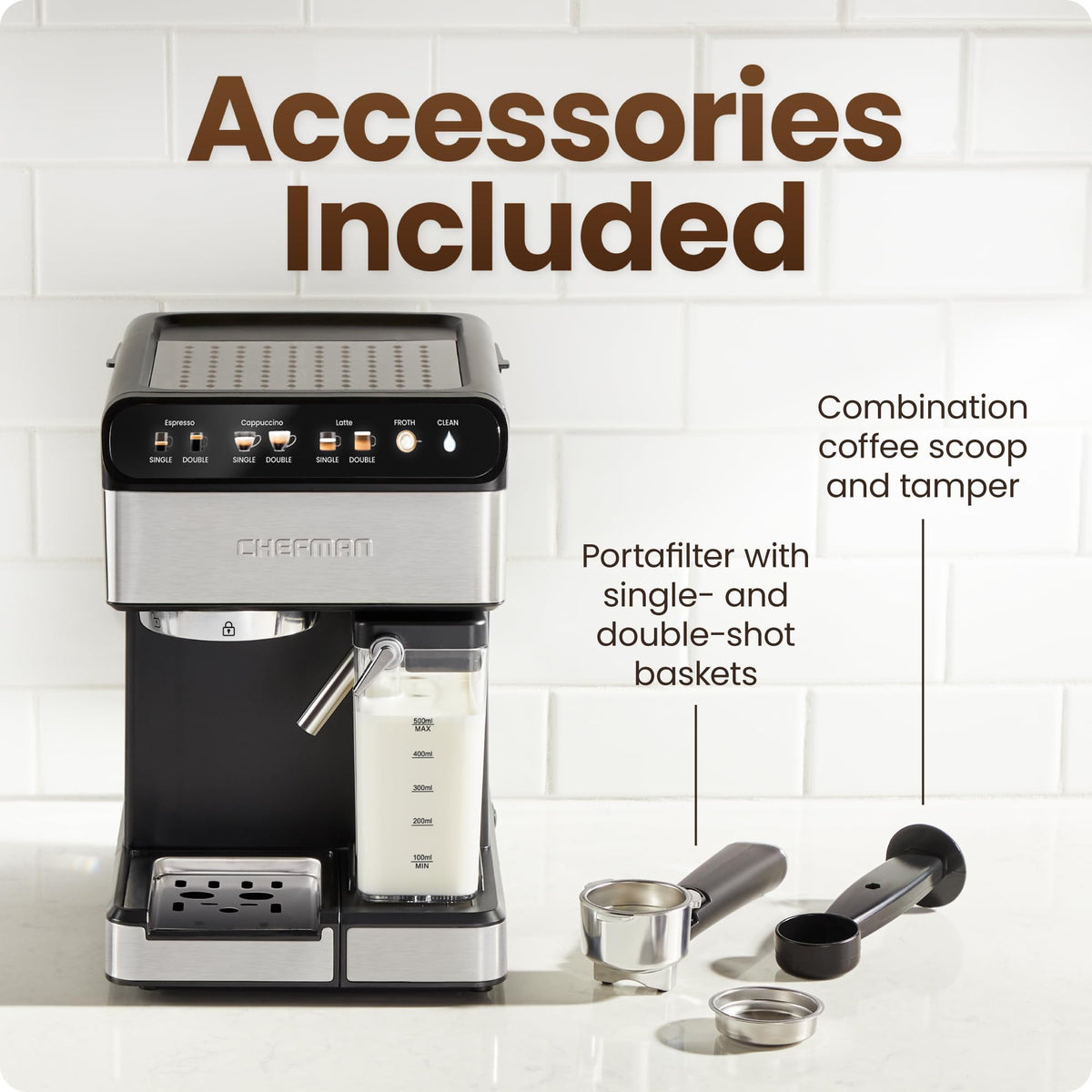 Chefman Cafemaster Pro detachable reservoir simplifies refilling and cleaning