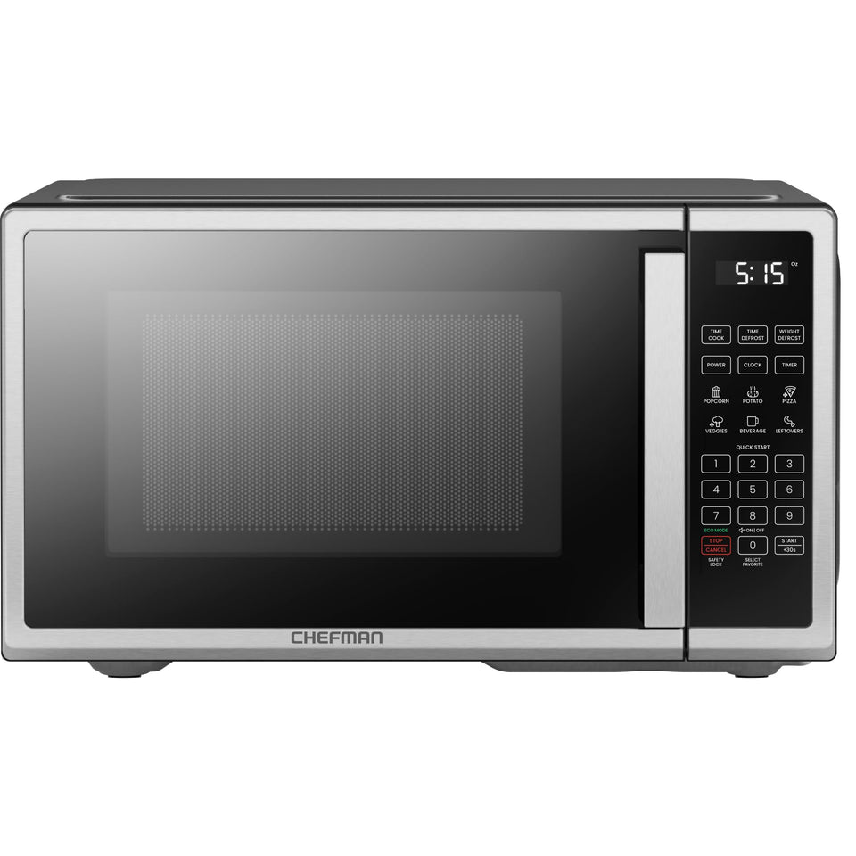 Chefman countertop microwave with 6 presets for confident meal prep