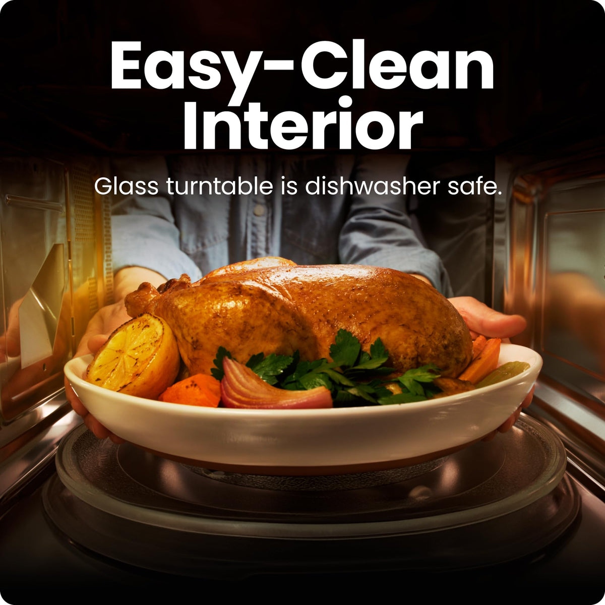 Chefman microwave safety lock demonstrates childproof protection.